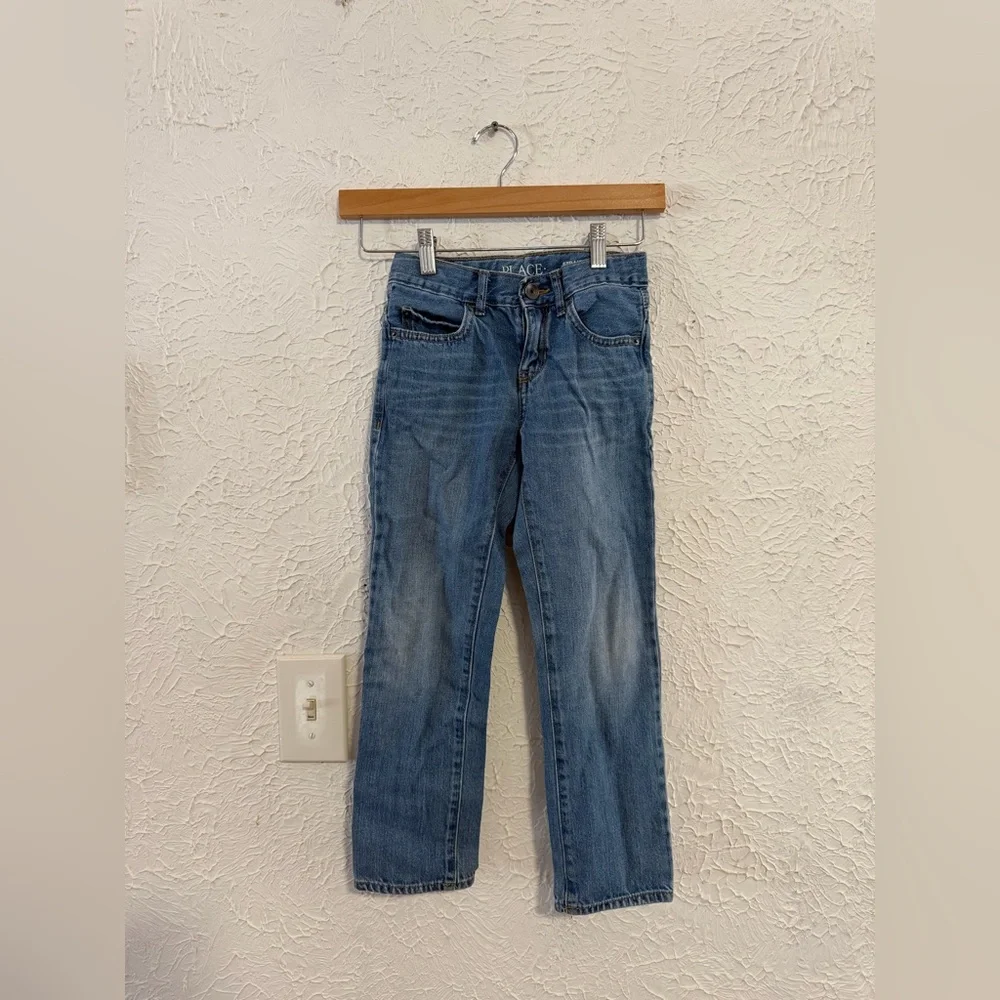 The Children’s Place Boys Straight Leg Jeans – Size 7 | Light Blue Wash
